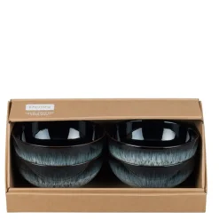 Halo skål 13 cm 4 stk blå/svart