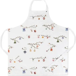 Hammershøi Christmas forkle onesize hvit m/dekor