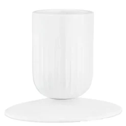 Hammershøi lysestake kubbelys medium hvit