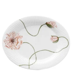 Hammershøi Poppy ovalt fat hvit