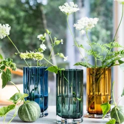 Hanami glassvase 9x18 cm cognac