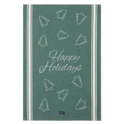 Happy Holidays jacquard kjøkkenhåndkle 50x70 cm grønn