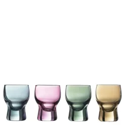 Happy shotglass 3,5 cl 4 stk luster