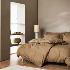 Harmoni sengetøy 140x200 cm gyllen beige