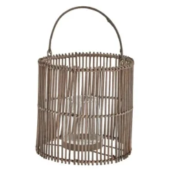 Harper lykt 21x21 cm natur/grå