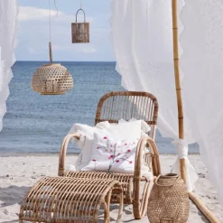 Harper lykt 21x21 cm natur/grå