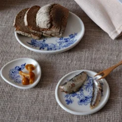 Haru minitallerken 12 cm mummi hvit/blå