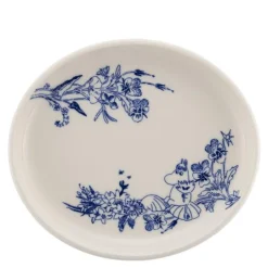 Haru oval tallerken 16 cm mummi hvit/blå