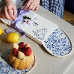 Haru servingsfat 17 cm mummi hvit/blå