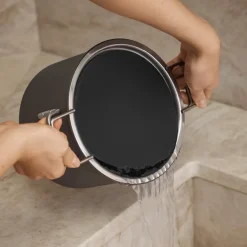 Hellelokk 16 cm svart/stål