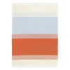 Hennika pledd 120x180 cm orange/hvit/blå