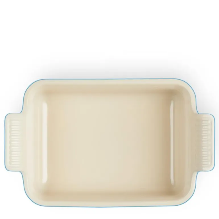 Heritage rektangulært fat 19x14 cm azure