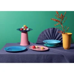 Herringbone duk 150x320 cm blå