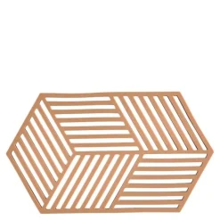 Hexagon bordskåner 24 cm light terracotta