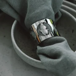 Hilke x Mummi serviettringer 5 cm 2 stk Mummitrollet nikkelbelagt messing