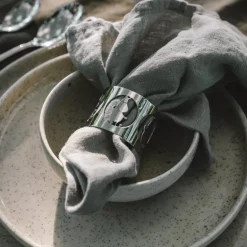 Hilke x Mummi serviettringer 5 cm 2 stk Mummitrollet nikkelbelagt messing