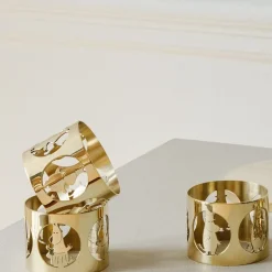 Hilke x Mummi serviettringer 5 cm 2 stk Mummimamma messing