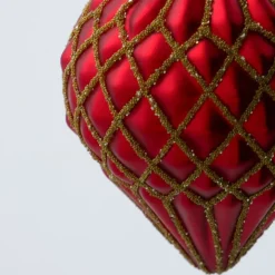 Hinda julekuler 7 cm 4 stk rød