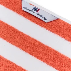 Håndkle blokkstriper 70x130 cm peach melon