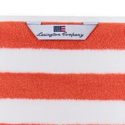 Håndkle blokkstriper 30x50 cm peach melon