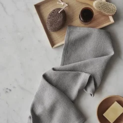 Håndkle waffle 50x100 cm grå