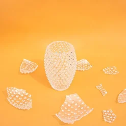 Hobnail egg vase 18 cm crystal