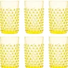 Hobnail glass 20 cl 6 stk citrine