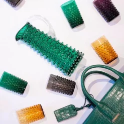 Hobnail glass 20 cl 6 stk dark green