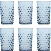 Hobnail glass 20 cl 6 stk underlay blue smoke