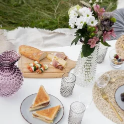 Hobnail karaffel 1L crystal