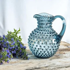 Hobnail karaffel 2L misty blue
