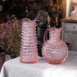 Hobnail karaffel 1L rosaline