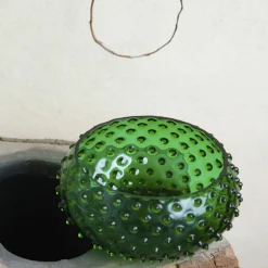 Hobnail skål 23 cm dark green