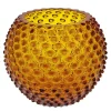 Hobnail vase 18 cm amber