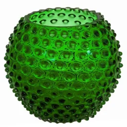 Hobnail vase 18 cm dark green