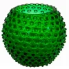 Hobnail vase 25 cm dark green