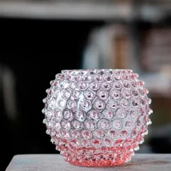 Hobnail vase 25 cm rosaline