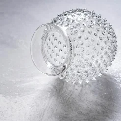 Hobnail vase med kant 18 cm crystal