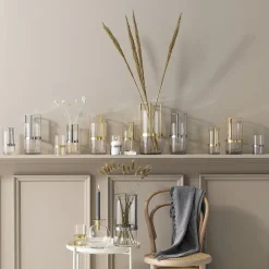 Hold vase justerbar 15x8 cm gull