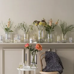 Hold vase justerbar 15x8 cm gull