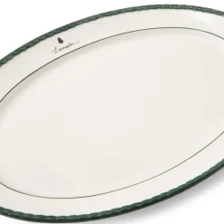 Holiday serveringsfat 42 cm hvit/grønn