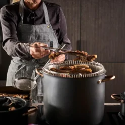 Home forkle fiskebeinsmønster grå