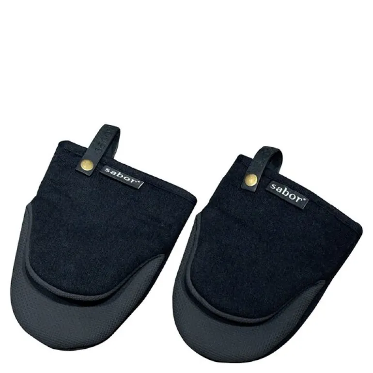 Home grytehanske 18x14 cm 2 stk svart