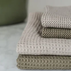 Home kjøkkenhåndkle 70x50 cm 2 stk oliven/mint