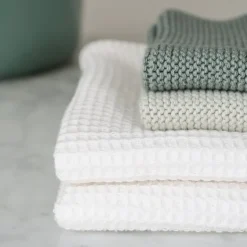 Home kjøkkenhåndkle 70x50 cm 2 stk hvit