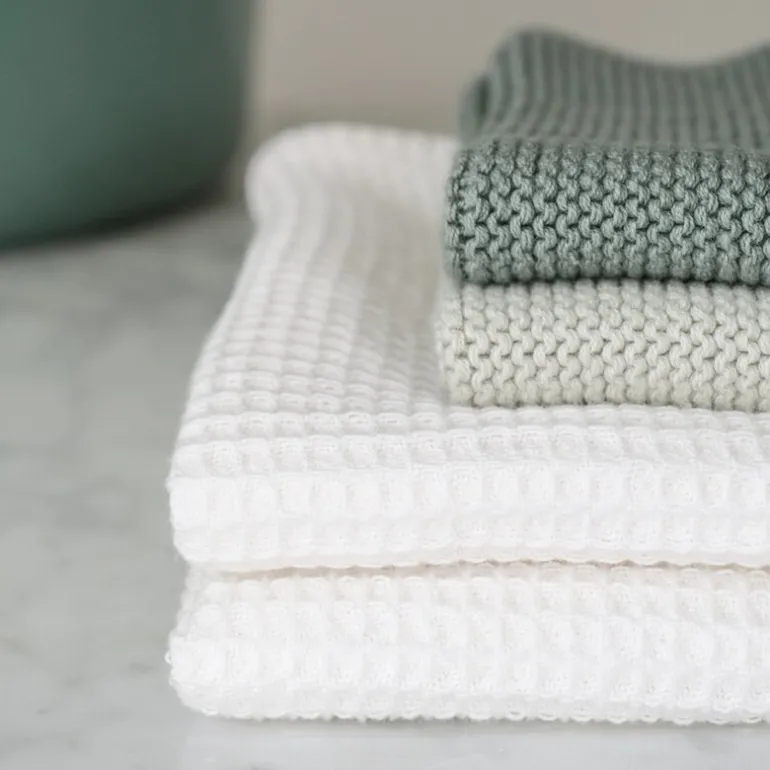 Home kjøkkenhåndkle 70x50 cm 2 stk hvit