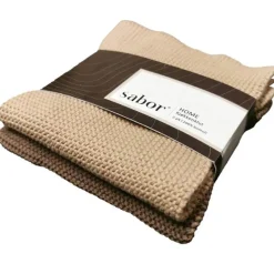 Home kjøkkenkluter 2 stk beige/brun