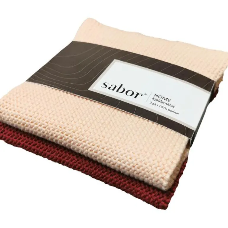 Home kjøkkenkluter 2 stk rosa/burgunder