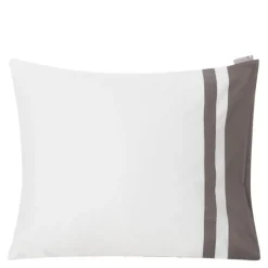 Hotel contrast putevar bomullssateng 50x70 cm hvit/charcoal