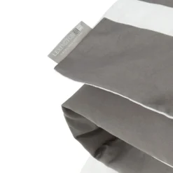 Hotel contrast sengetøy bomullssateng 140x220 cm hvit/charcoal